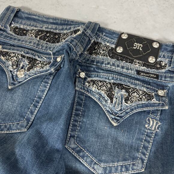 Miss Me JP6078 Bootcut Jeans Dark Wash Denim - Size: 29 - Picture 9 of 10